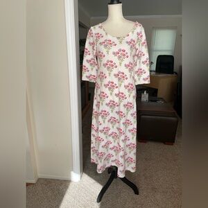 Crabtree & Evelyn Floral Print Nightgown Size Small
